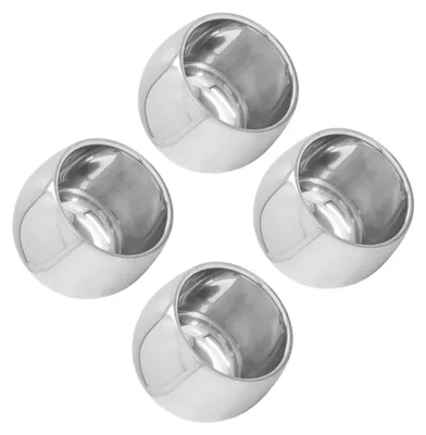 4 doppelwandige Kaffeetassen 150 ml Edelstahl isoliert Camping