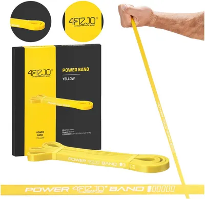 Immagine prodotto di 4FIZJO Fascia fitness in lattice, 208x0,8x0,45 cm, resistenza 1-5 kg, giallo