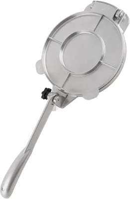 Zdjęcie produktu dla Praska do tortilli 16 cm - Wykonana z aluminium - Do ugniatania ciasta - Do przygotowywania quesadilli - Do ugniatania roti - Efektywne narzędzie - Wałek do ciasta