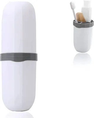 Produktbild von Zahnbürsten Etui Reise Set Kreativer Zahnputzbecher für Zahnbürsten und Zahnpasta, Reise Zahnbürstenhalter für Wandern, Geschäftsreisen, Zuhause