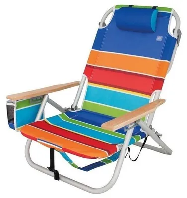 Image de Eurotrail Chaise de plage 2 en 1 Sete Multicolore Rayé