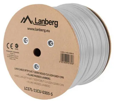 Produktbild von Lanberg LCS7L-11CU-0305-S, 305 m, Cat7, S/FTP (S-STP), Weiß