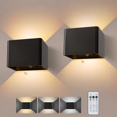 LED-Wandleuchten 2er-Pack mit Bewegungssensor & Fernbedienung