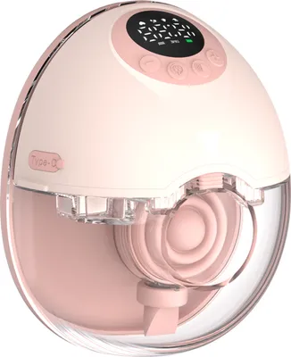 Produktbild von Tragbare elektrische Milchpumpe, freihaendiges Stillen, 4 Modi, 12 Saugstufen, Sprachuebertragung, geraeuscharm, eingebauter Akku, mit 160 ml Milchauffangbehaelter, 24 mm Flansch, 21 mm/19 mm Adapter, BH-Einstellschnalle