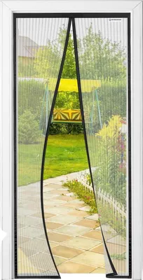 Produktbild von Moskitonetz für Terrassentüren Magnetisch Schwarz 105 x 220 cm