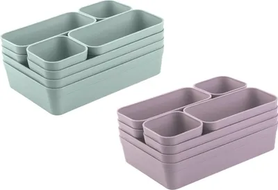 Produktbild von Gariella 2 x Schubladen Organizer 8-teilig Pastellgrün+Flieder