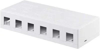 Produktbild von Patchpanel 6-Port Keystone Module für Wandmontage - Weiß