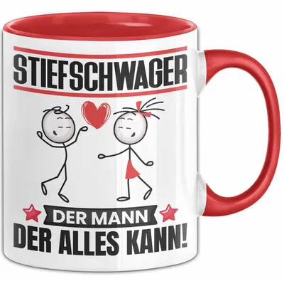 Produktbild von Stiefschwager Tasse Geschenk für Stiefschwager Der Mann Der Alles Kann Geschenkidee zum Geburtstag (Rot)