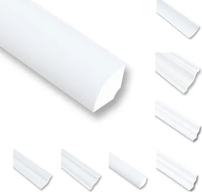 Produktbild von 100 Meter Deckenleisten Styropor PS Stuckleisten Abschlussleiste Decke Weiss 20 x 20 mm Zierprofile Styroporleisten Deckenleisten Zierleisten Sparpaket ND20