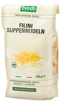 Produktbild von BYODO  Filini semola (Suppennudeln als Fden) 250g