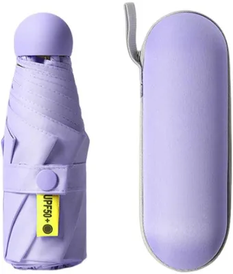 Obrázok produktu pre Unyqoos® Skladací dáždnik – ľahký cestovný dáždnik s UV ochranou, stabilnou konštrukciou z 6 hliníkových výstuh, kompaktný (17 cm), vodeodolný