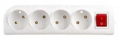 Obrázek produktu pro Elgotech Rozbočovač 4 zásuvky bílý s vypínačem