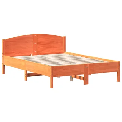 Produktbild von Massivholzbett ohne Matratze Wachsbraun 120x190 cm Kiefernholz