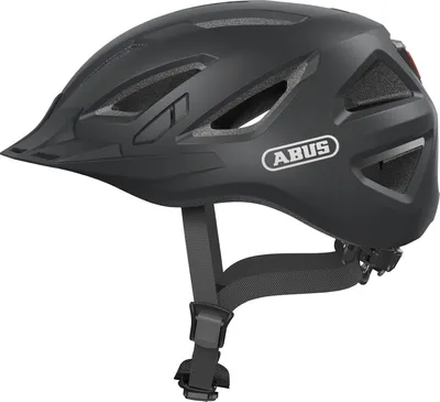 Produktbild von ABUS Stadthelm Urban-I 3.0 - Fahrradhelm mit Rücklicht, Schirm und Magnetverschluss - für Damen und Herren - Schwarz Matt, Größe L