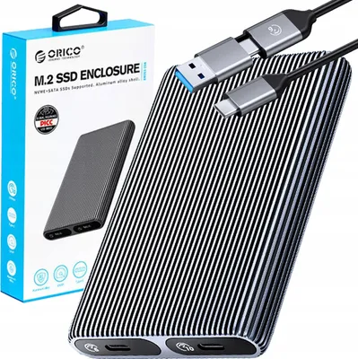 Zdjęcie produktu dla Kieszeń obudowa AM2C3-2N na dwa dyski M.2 NVME USB-C 10Gb/s - szara