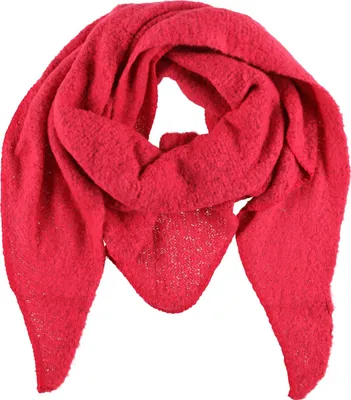 Produktbild von XXL Schal Damen Frauen Halstuch Dreiecksschal Strickschal Winterschal einfarbig Pink