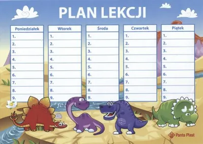 Zdjęcie produktu dla Panta Plast - Elektrostatyczny Plan Lekcji: Wielokrotnego Użytku, Bez Kleju