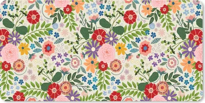 Produktbild von MuchoWow® Schreibtischunterlage Blätter - Blumen - Design 80x40 cm - XXL Mauspad - Gaming Mauspad