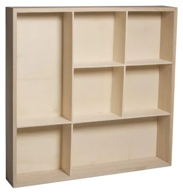 Immagine prodotto di Scatola in legno, 26x26x4cm, 7 scomparti