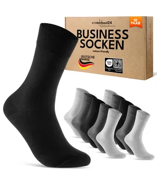 Produktbild von Herren Socken Businesssocken Anzugsocken Baumwolle Exclusive Line - 70101T Grau/Anthrazit/Schwarz 43-46 10 Paar