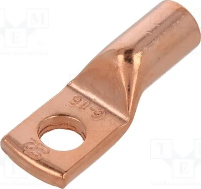 Produktbild von 2x Rohrkabelschuh M6 Klemmverbindung für Leitungen 16mm2  Kupfer KM16/6 isoliert(n