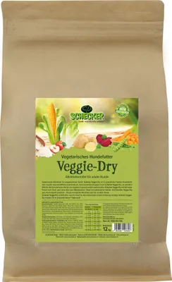 Produktbild von 12 kg Schecker Trockenfutter - Veggie Dry - vegetarisches Hundefutter - weizenfrei