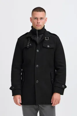 Produktbild von INDICODE IDBrandan Herren Mantel Wollmantel Winterjacke mit Stehkragen