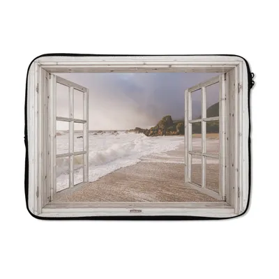 Produktbild von MuchoWow® Laptop Hülle 13 Zoll Aussicht - Strand - Meer Laptoptasche - Laptophülle - Sleeve - Rundumschutz