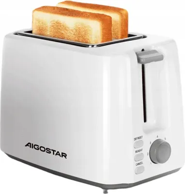 Immagine prodotto di Aigostar Warrior tostapane 750W, 7 livelli, 2 fette, bianco