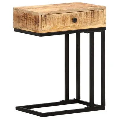 Immagine prodotto di The Living Store tavolino a U 45x30x61 cm in legno massello di mango