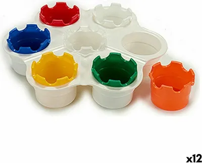 Zdjęcie produktu dla Paleta do malowania palcami z kolorowego plastiku 23 x 6 x 25 cm (12 sztuk)