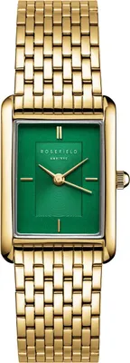 Produktbild von ROSEFIELD Damenuhr Heirloom Smaragd-GrŸn Gold eckig