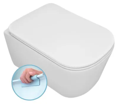 Produktbild von TRIBECA Hänge-WC, spülrandlos 35x54cm, weiß