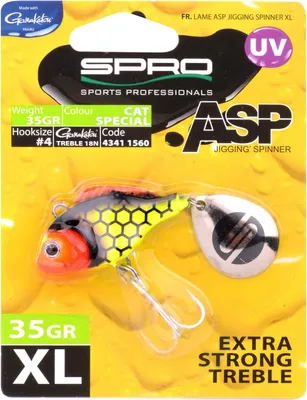 Immagine prodotto di Spro ASP Spinner UV XL Firetiger Esca artificiale, Colore: Cat Special UV, Peso g: 50,0
