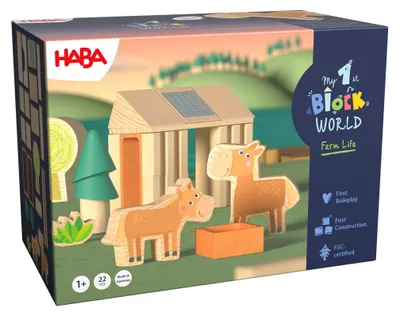 Produktbild von HABA My 1st Block World – Bausteinwelt Ponyhof Paula ab 1 Jahr