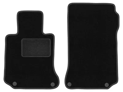 Immagine prodotto di Tappetini anteriori in moquette per Mercedes W207 Coupe 2009- (E-klasa) – 2 pezzi, neri, su misura – Wielganizator LUX