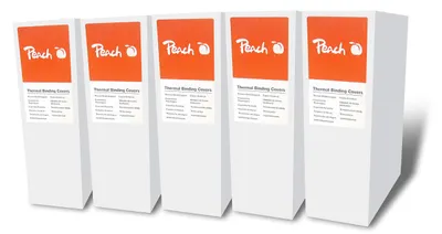Produktbild von Peach Thermobindemappen - A4 - für 30 Blätter - 500 Stück - weiß - PBT406-03P