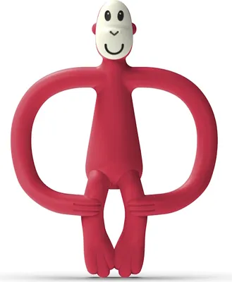 Produktbild von Matchstick Monkey Beißring / Zahnungshilfe Affe : rot Farbe: rot