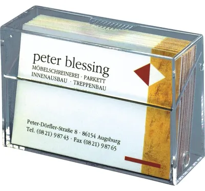 Produktbild von SIGEL VA110 Visitenkarten-Box, glasklar, für bis zu 100 Karten (max. 86x56 mm)
