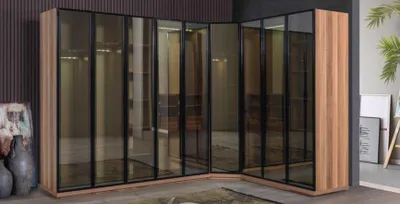 Image de Armoire à portes coulissantes Armoire en verre Portes transparentes Armoires Loft Design