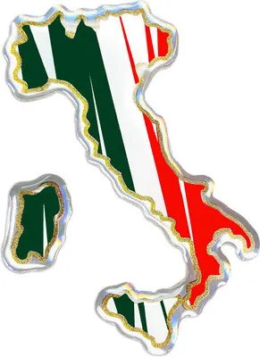 Produktbild von Aufkleber 3D Stiefel Flagge Italien HQ