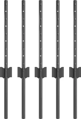 Produktbild von vidaXL Zaunpfosten 5 pcs Grau 40 cm Stahl