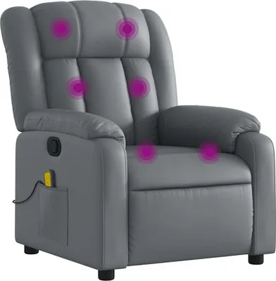 Produktbild von vidaXL Massagesessel Grau Kunstleder