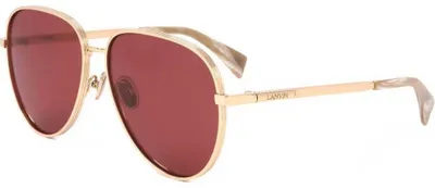 Zdjęcie produktu dla Damskie okulary przeciwsłoneczne Lanvin LNV107S 716 GOLD/WINE 61/15/140