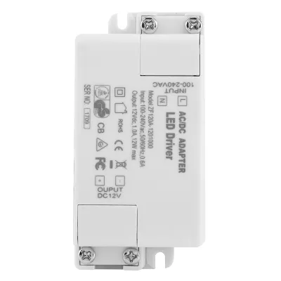 Image de Transformateur de puissance AC 100-240V vers DC 12V SMD LED Driver Switch pour bande LED (12W)