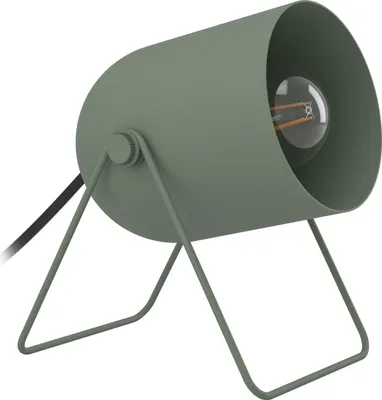 Immagine prodotto di Lampada da tavolo EGLO Tilston, lampada da comodino con faretto orientabile, decorazione per la camera, piccola lampada da tavolo in acciaio verde, attacco E14, L 12,5 cm