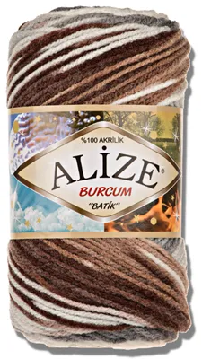 Imagen del producto de Alize 1x 100g, hilo Burcum Batik, con degradado de color, ideal para tejer a crochet o a dos agujas (5742)