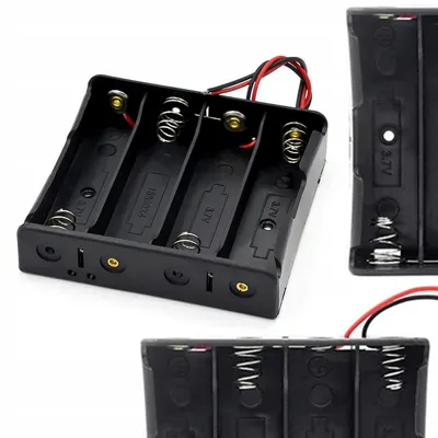 Batteriehalter 4 x 18650, offen, 100 mm Kabel, DIY