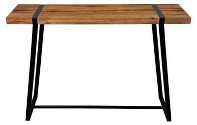 Consoletafel Metall-Deckel, schwarz/natur, 110x30x80 cm