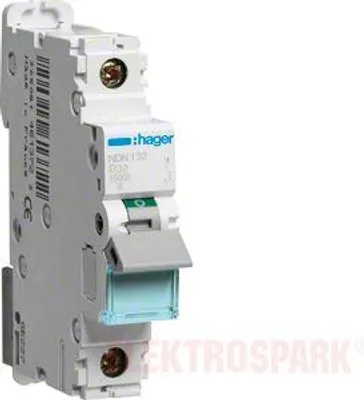 Produktbild von HAGER Leitungsschutzschalter 1 polig 10kA/15kA D-32A 1M